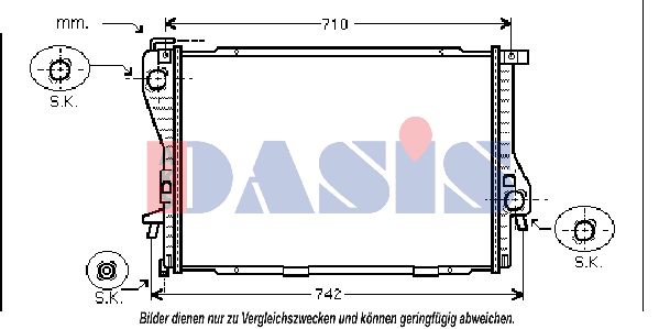 AKS DASIS Радиатор, охлаждение двигателя 051520N